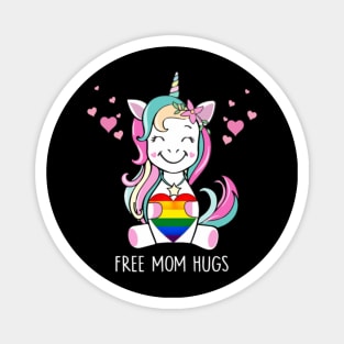 Free Mom Hugs Unicorn Magnet